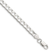 Sterling Silver 5.75mm D/C Square Curb Chain